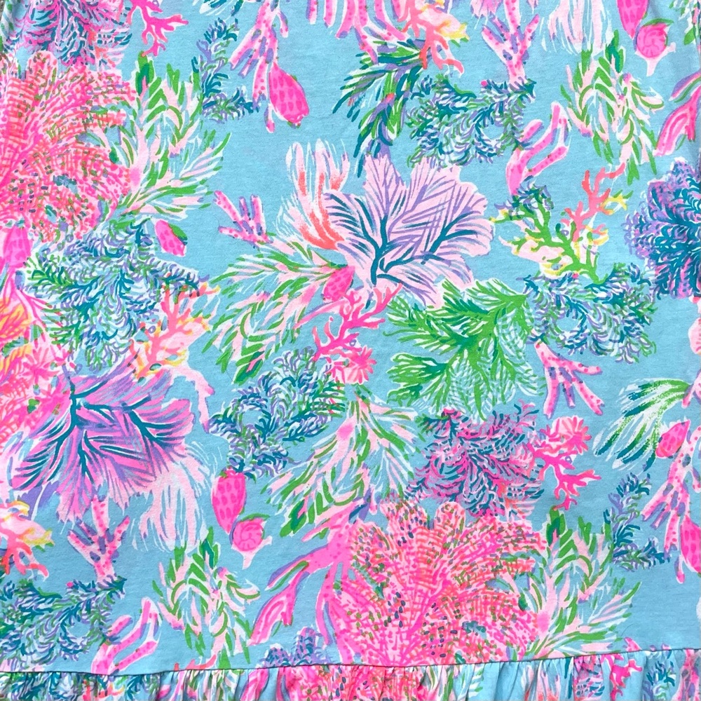 🪸NWT Lilly Pulitzer Malone Tiered Swing Dress, Celestial Blue Cay to My Heart 🪸 - Picture 13 of 16